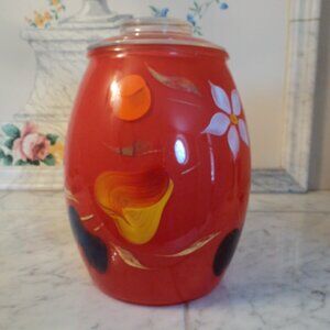 Bartlett collins cookie jar vintage~red~ 10" tall